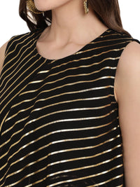 Thumbnail for Ahalyaa Crepe Foil Printed Top With Plazzo
