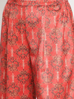 Thumbnail for Ahalyaa Women's Dark Green Color Digital Print Velvet Kurta With Palazzo