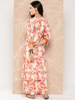 Thumbnail for Ahalyaa Floral Printed Regular Gotta Patti Kurta with Palazzos - Distacart