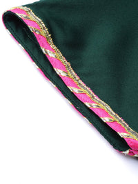 Thumbnail for Ahalyaa Dark Green Solid Kimono Rayon Kurta Set For Women