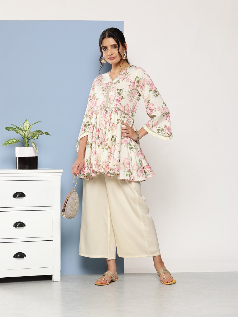Ahalyaa Women Floral Print Crepe Co-Ords - Distacart