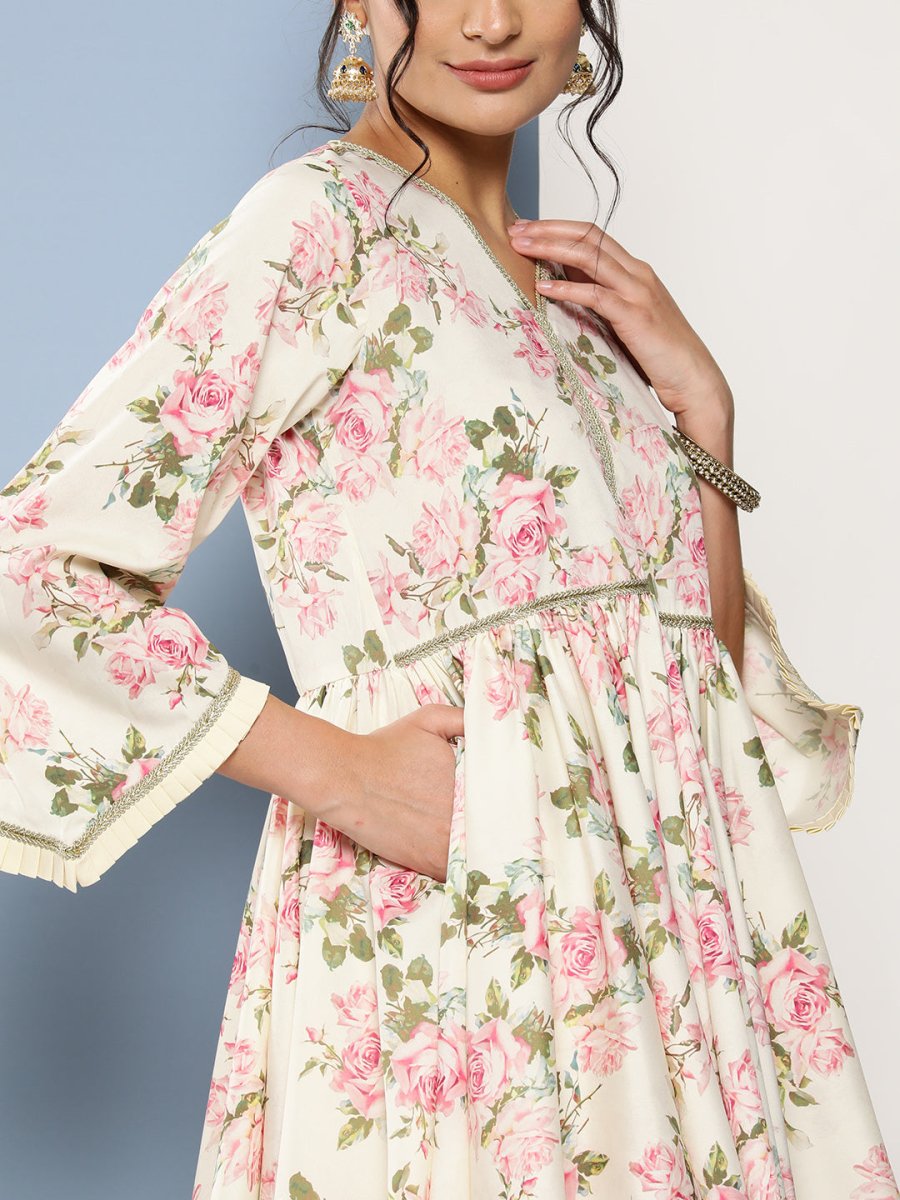 Ahalyaa Women Floral Print Crepe Co-Ords - Distacart