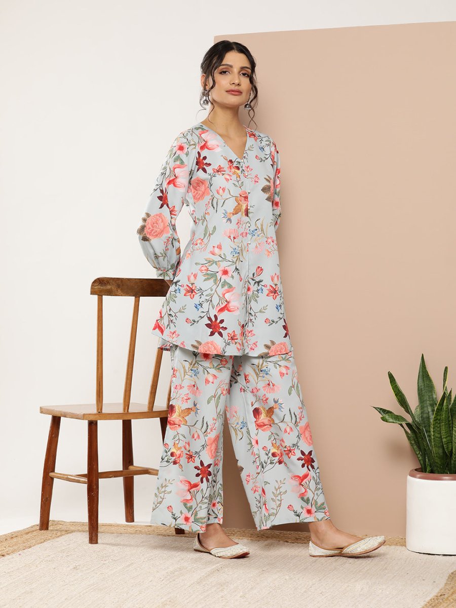 Ahalyaa Women Floral Print Crepe Co-Ords - Distacart