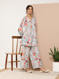 Thumbnail for Ahalyaa Women Floral Print Crepe Co-Ords - Distacart