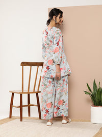 Thumbnail for Ahalyaa Women Floral Print Crepe Co-Ords - Distacart
