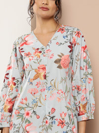 Thumbnail for Ahalyaa Women Floral Print Crepe Co-Ords - Distacart
