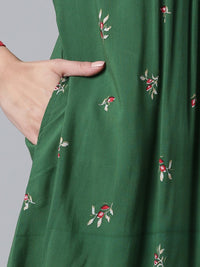 Thumbnail for Ahalyaa Green & Pink Printed Tunic