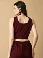 Thumbnail for Myshka Women's Magenta Solid Party Top - Distacart