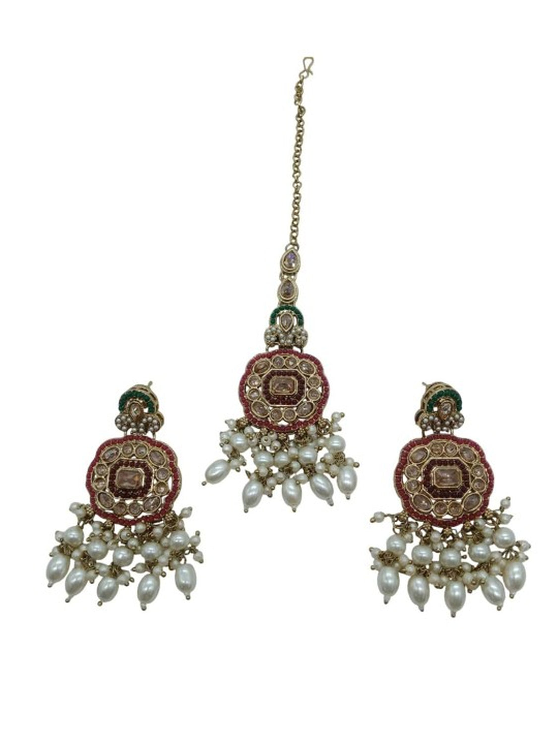 Jewel City Gold-Plated Choker Necklace Set with Earrings & Maang Tikka – Ethnic Bridal Jewelry for Weddings, Festivals & Parties