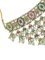 Thumbnail for Jewel City Gold-Plated Handcrafted Kundan Bridal Jewelry Set | Traditional Ethnic Necklace, Earrings, Maang Tikka for all Occasions