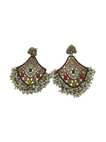 Thumbnail for Jewel City Exquisite Multi Color Kundan Pearl Choker Necklace Set - Traditional Indian Wedding Jewelry Collection