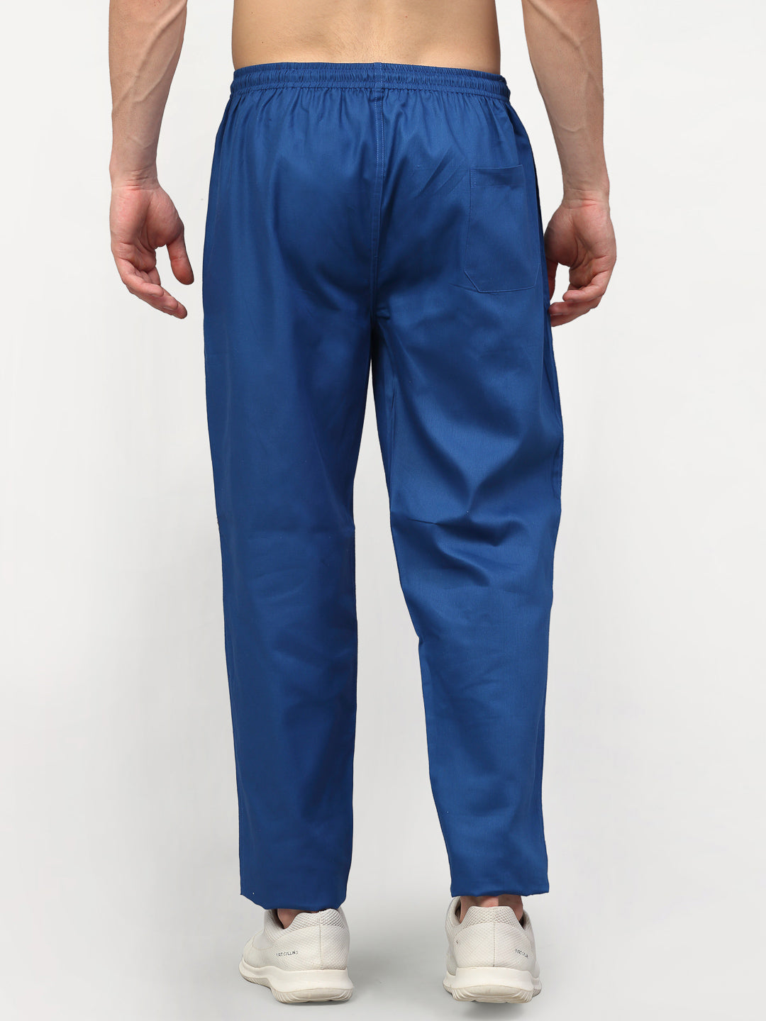 Jainish Men's Cotton Solid Track Pants - Blue - Distacart