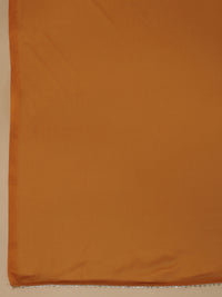 Thumbnail for Janasya Straight Magics Slub Mustard Embroidered Notch Neck Kurta,Bottom & Dupatta