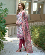 Thumbnail for Prazu Fashion Off White Cotton Leaf Embroidered Kurta Set