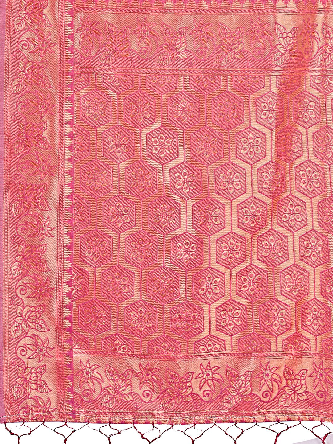 Astita Light Pink Woven Zari Traditional Linen Cotton Saree with Rich Pallu & Unstitched Blouse - Festive & Wedding Wear Saree - Distacart
