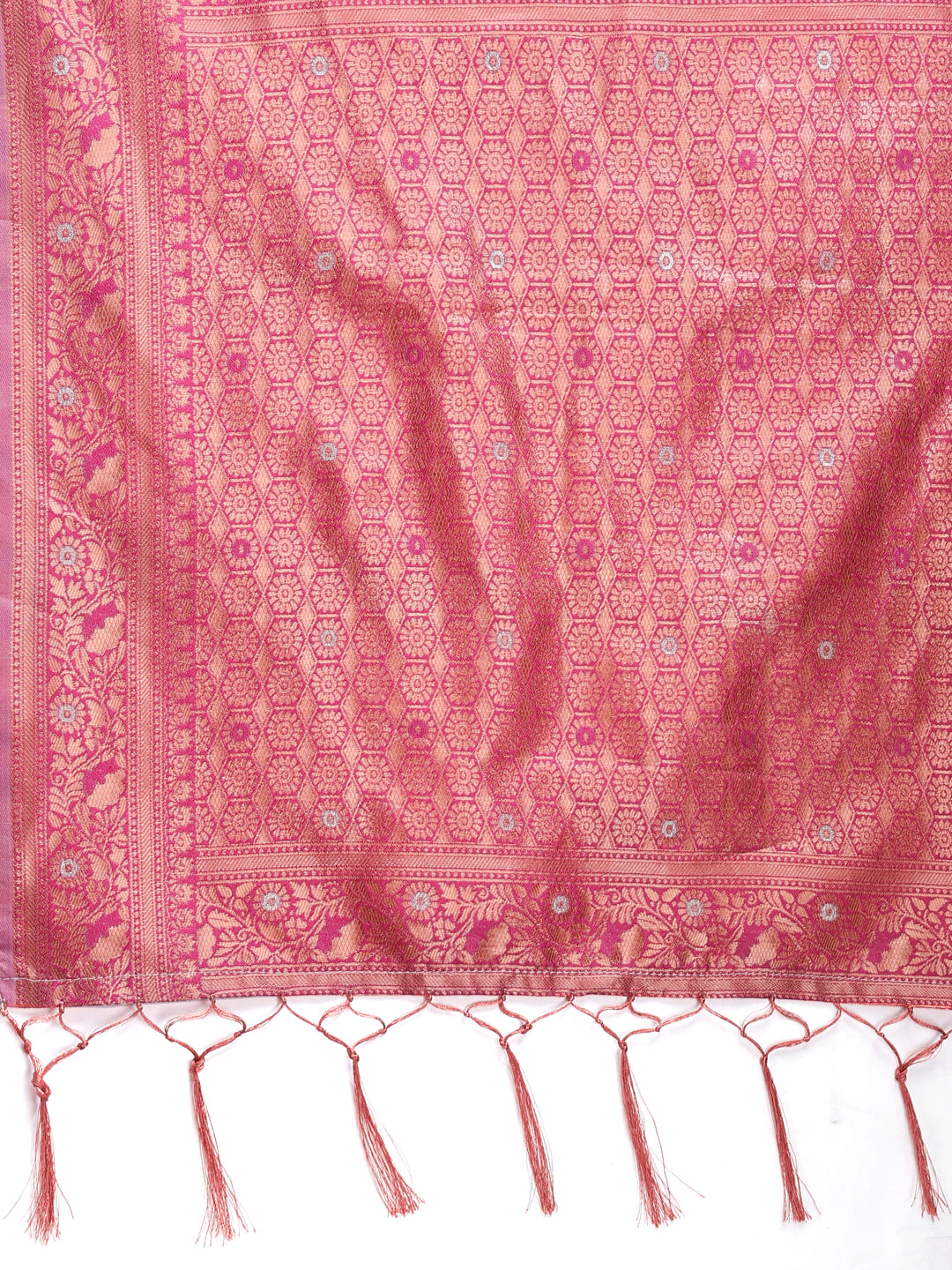 Astita Elegant Pink Cotton Saree with Contrast Pallu - Perfect Blend of Tradition & Comfort - Distacart