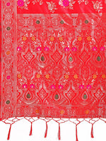 Thumbnail for Astita Elegant Black Banarasi Cotton Saree with Zari Leaf Motifs and Rich Pallu - Traditional Indian Saree for Festive & Wedding Wear