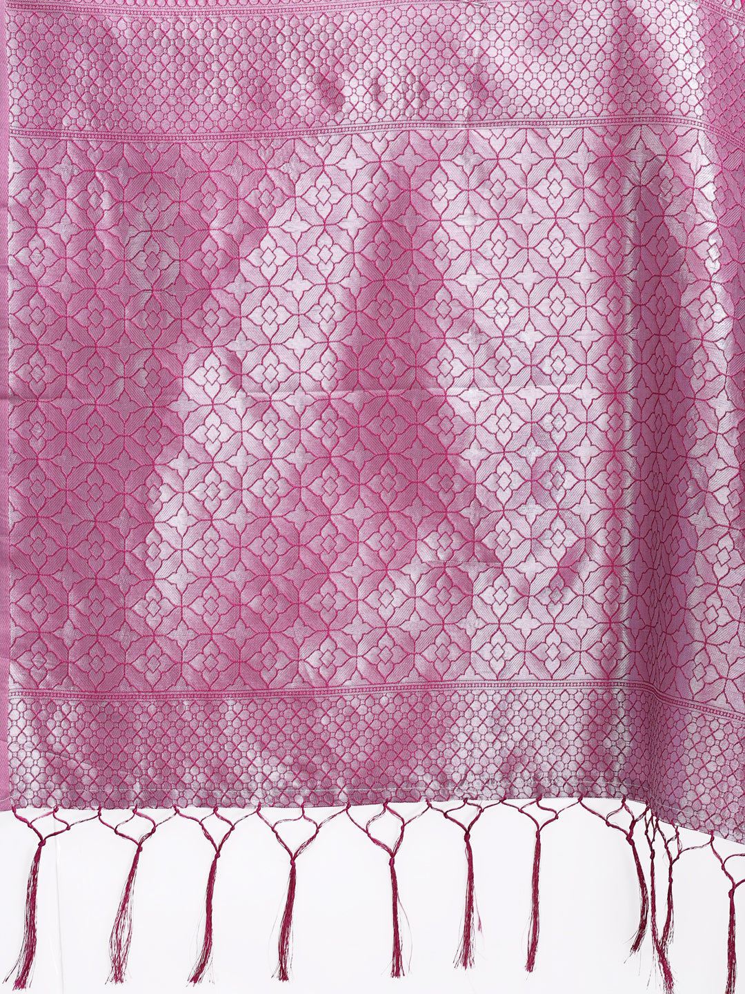 Astita Pink Lichi Silk Woven Zari Work Traditional Tassel Saree - Distacart