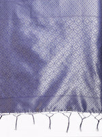 Thumbnail for Astita Sea Green Lichi Silk Woven Zari Work Traditional Tassel Saree - Distacart