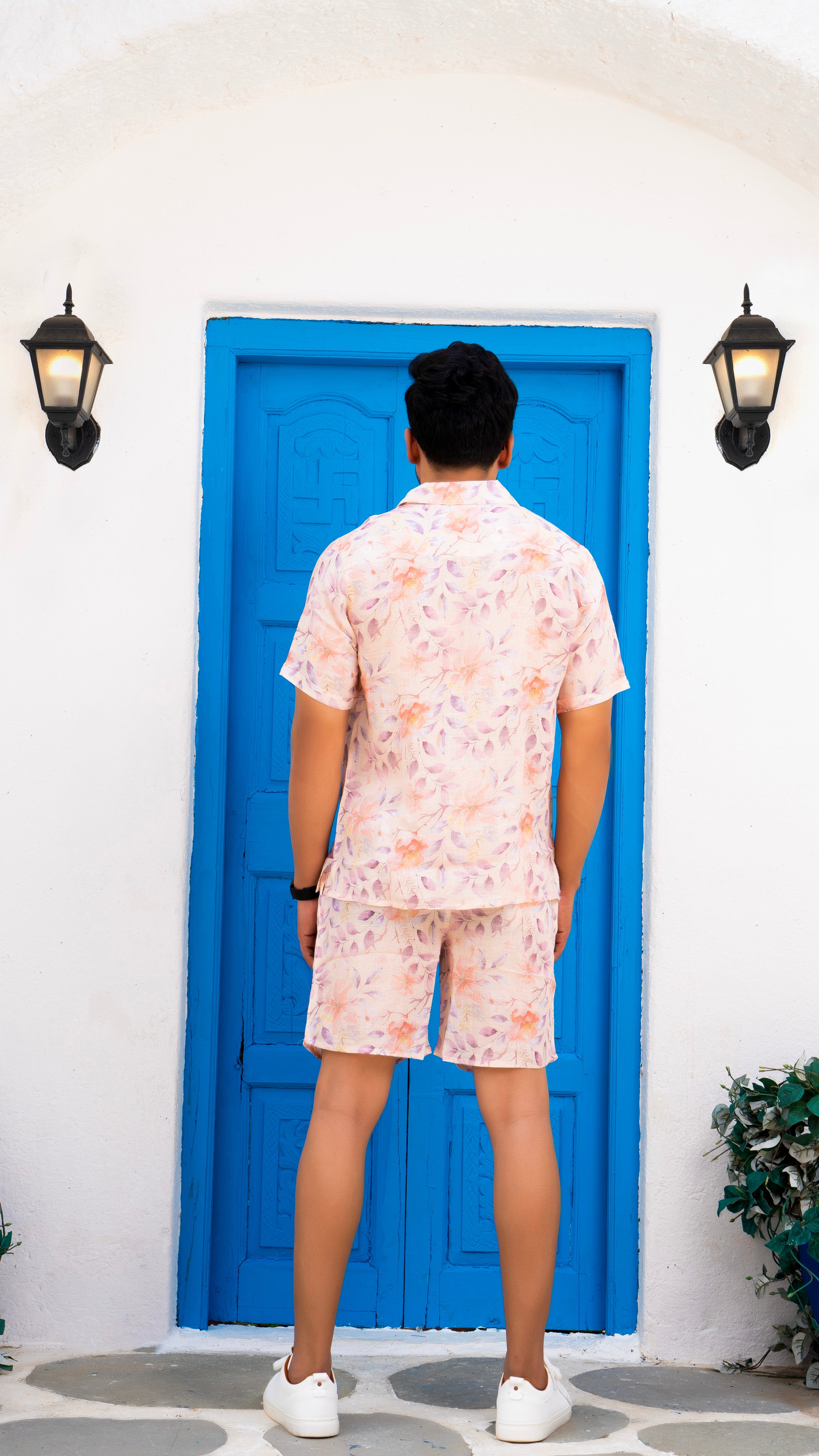 Noroke Linen Floral Co-ord Set Men - Distacart