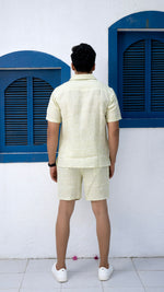 Thumbnail for Noroke Sustainable fabric | 100% Linen Linen Embroidered Co-ord Set Men - Green - Distacart