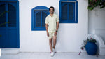 Thumbnail for Noroke Sustainable fabric | 100% Linen Linen Embroidered Co-ord Set Men - Green - Distacart