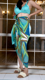 Thumbnail for Noroke Modal Jade Geometric Sarong - Green - Distacart