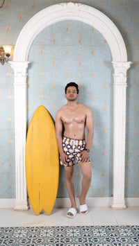 Thumbnail for Noroke Sustainable fabric | Poly elastane Nude Patterned Men Swim Shorts