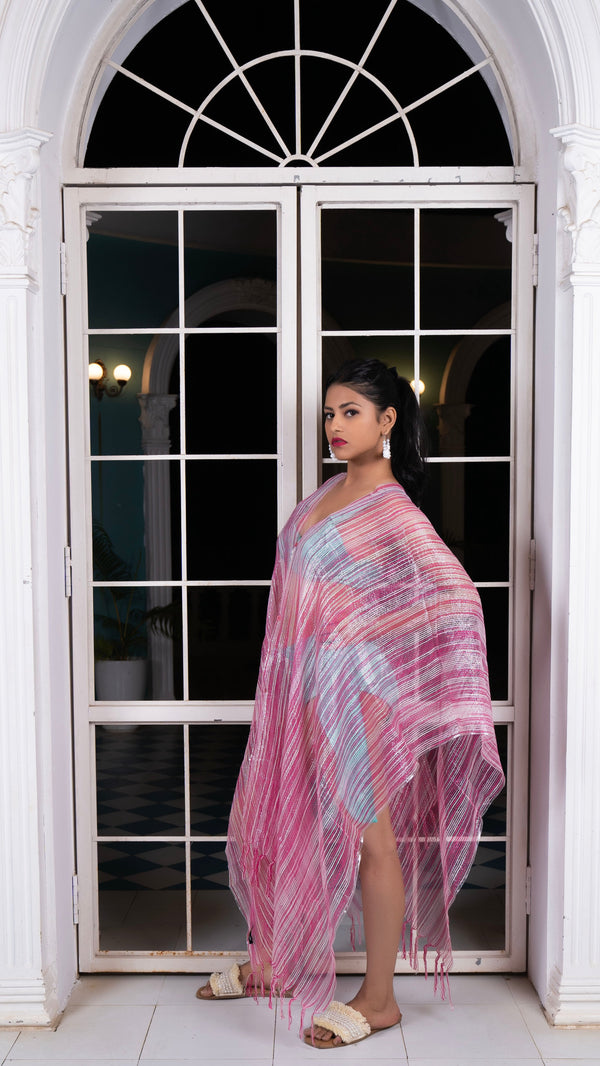 Noroke Silk Pink Pop Silk Beachwear Cover Up - Distacart