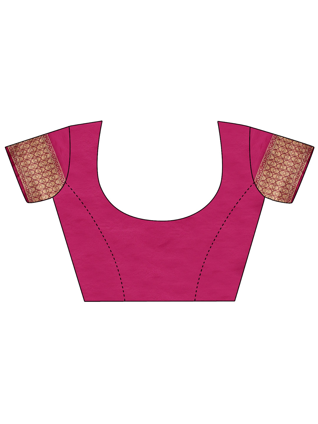 Astita Majestic Magenta Silk Saree with Gold Zari & Floral Design - Perfect for Festive & Traditional Occasions - Distacart