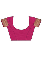 Thumbnail for Astita Majestic Magenta Silk Saree with Gold Zari & Floral Design - Perfect for Festive & Traditional Occasions - Distacart