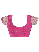 Thumbnail for Astita Graceful Cream & Pink Linen Cotton Saree with Rich Zari Pallu - A Touch of Royal Comfort - Distacart