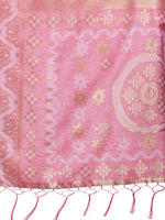 Thumbnail for Astita Graceful Beige & Pink Linen Cotton Saree - Lightweight Elegance for Modern Women - Distacart