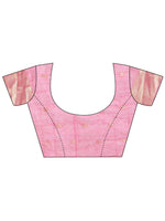 Thumbnail for Astita Graceful Beige & Pink Linen Cotton Saree - Lightweight Elegance for Modern Women - Distacart