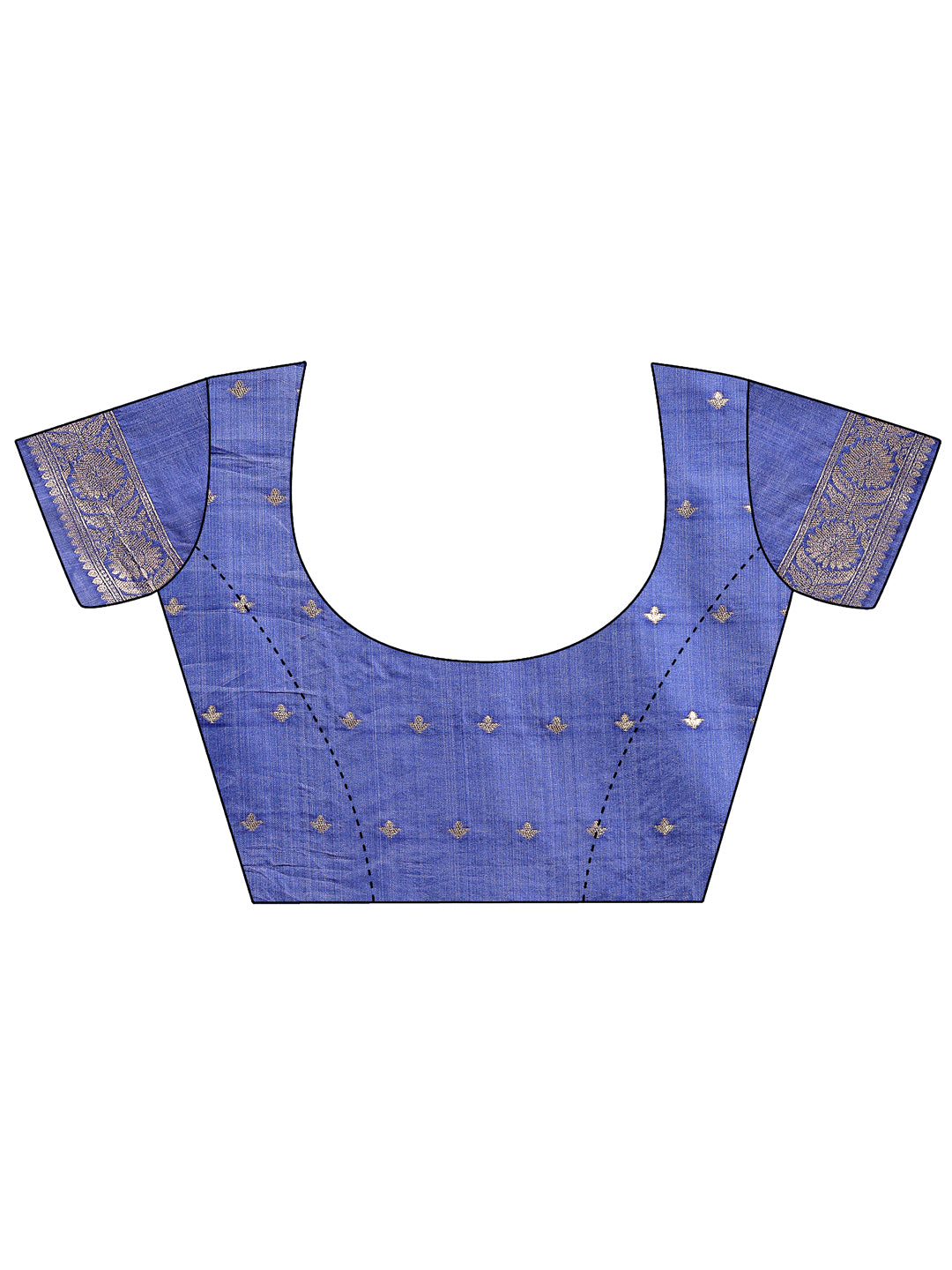 Astita Blue Linen Saree with Rich Woven Zari Work - Elegant Ethnic Saree for Festive & Office Wear - Distacart