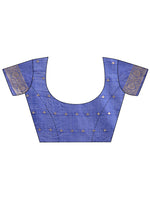 Thumbnail for Astita Blue Linen Saree with Rich Woven Zari Work - Elegant Ethnic Saree for Festive & Office Wear - Distacart