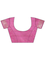 Thumbnail for Astita Pink Linen Saree with Rich Woven Zari Work - Elegant Ethnic Saree for Festive & Office Wear - Distacart