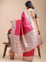 Thumbnail for Astita Graceful Pink & Beige Lichi Silk Saree with Elegant Woven Pallu - Timeless Beauty for Every Occasion - Distacart