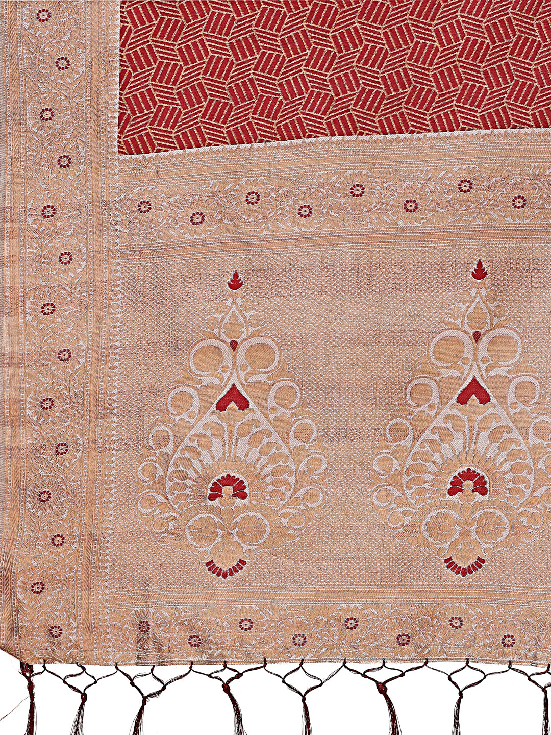 Astita Graceful Pink & Beige Lichi Silk Saree with Elegant Woven Pallu - Timeless Beauty for Every Occasion - Distacart