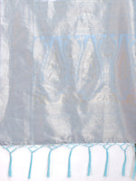 Thumbnail for Astita Sky Blue Linen Cotton Saree - Elegant Simplicity for Everyday Grace - Distacart