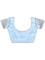 Thumbnail for Astita Sky Blue Linen Cotton Saree - Elegant Simplicity for Everyday Grace - Distacart