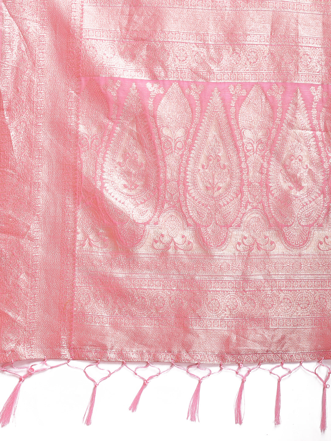 Astita Pink Linen Cotton Saree - Elegant Simplicity for Everyday Grace - Distacart