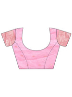 Thumbnail for Astita Pink Linen Cotton Saree - Elegant Simplicity for Everyday Grace - Distacart