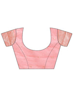 Thumbnail for Astita Peach Linen Cotton Saree - Elegant Simplicity for Everyday Grace - Distacart