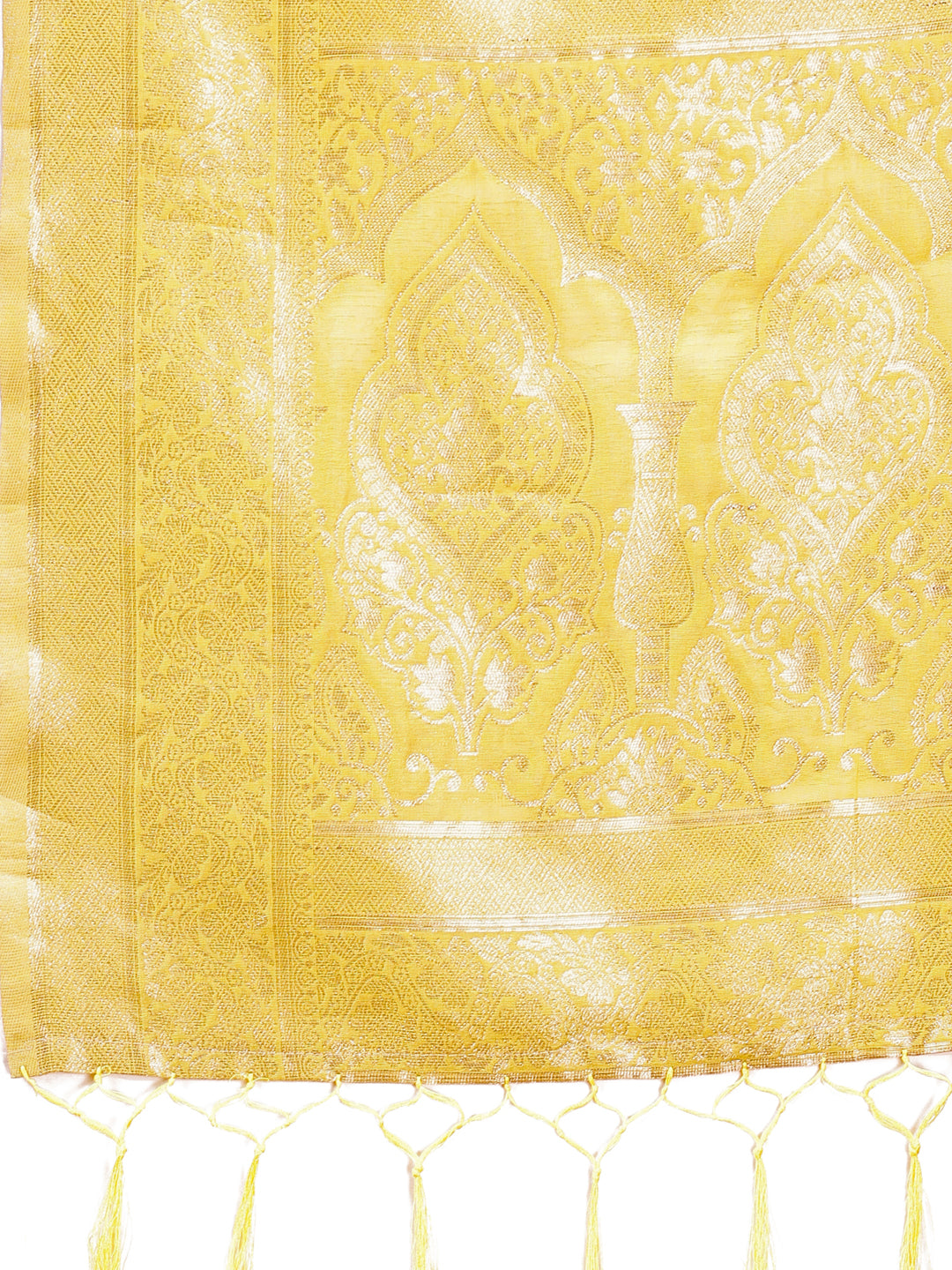 Astita Elegant Yellow Cotton Saree with Golden Zari Work - Graceful Comfort for Everyday & Festive Wear - Distacart