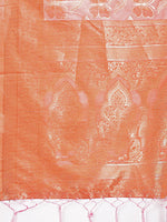 Thumbnail for Astita Elegant Orange Cotton Saree with Golden Zari Work - Graceful Comfort for Everyday & Festive Wear - Distacart