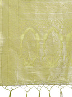Thumbnail for Astita Elegant Light Green Cotton Saree with Golden Zari Work - Graceful Comfort for Everyday & Festive Wear - Distacart