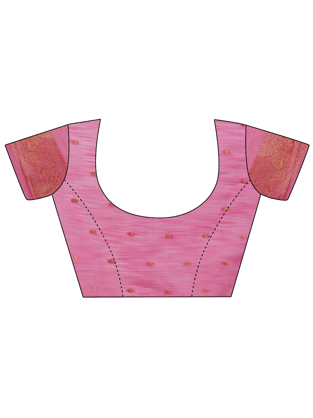 Astita Elegant Light Pink Linen Cotton Saree with Floral Weave & Soft Gold Pallu - Graceful Choice for Casual,Office & Festive Looks - Distacart