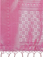 Thumbnail for Astita Vibrant Pink & Magenta Lichi Silk Saree with Rich Woven Border and Contrast Blouse - Festive & Wedding Wear - Distacart