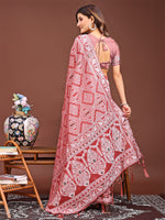 Thumbnail for Astita Graceful Peach Printed Saree - A Symphony of Culture and Feminine Charm - Distacart